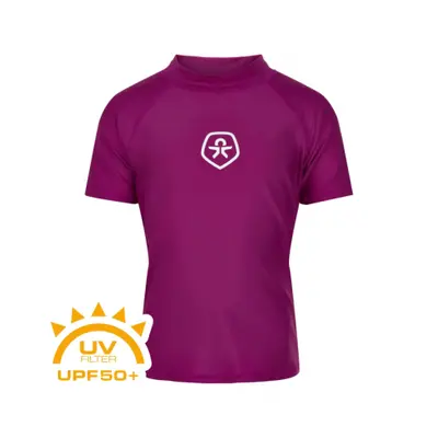 Lány úszó póló COLOR KIDS T-shirt solid-festival fuchsia