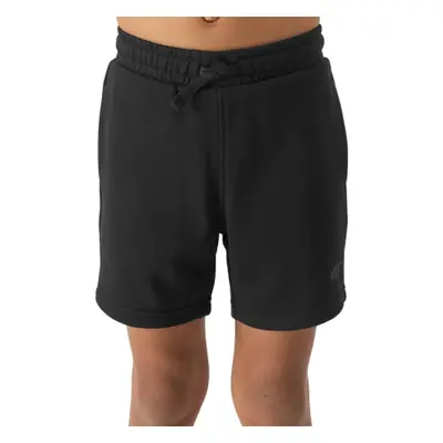 Fiú tréningruha rövidnadrág 4F JUNIOR SHORTS CAS-4FJWSS24TSHOM272-20S-DEEP BLACK