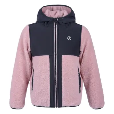 Cipzáros, gyapjú lány pulóver COLOR KIDS Teddy fleece jacket, zephyr