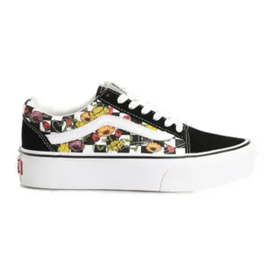 Női járócipő VANS UA Old Skool Platform poppy checkerboard black multi