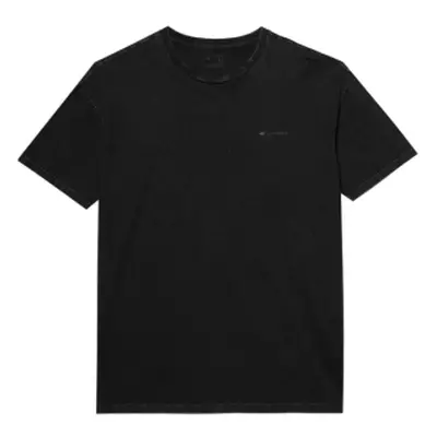 Rövid ujjú férfi póló 4F TSHIRT-4FWSS24TTSHM1316-20S-DEEP BLACK