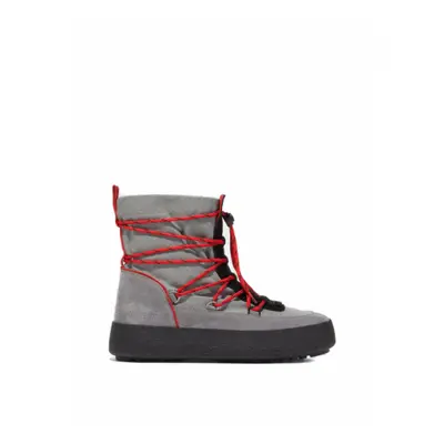 Férfi magas téli csizma MOON BOOT Mtrack Slip-On Sport grey red