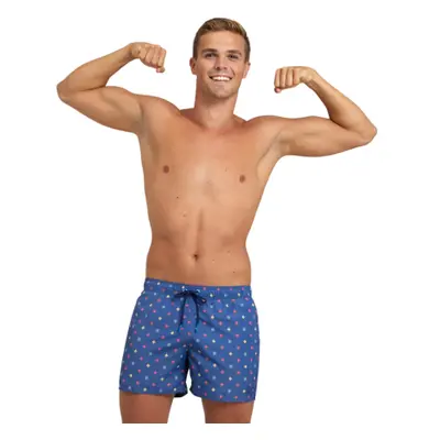 Férfi fürdőruha ARENA MENS BEACH SHORT ALLOVER-540-grey blue microflowers multi