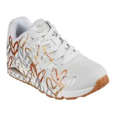 Női szabadidős lábbelik SKECHERS Uno Metallic Love white gold