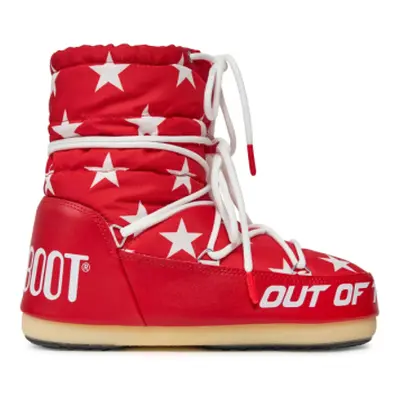 Női alacsony téli csizma MOON BOOT LIGHT LOW STARS, 002 red-white