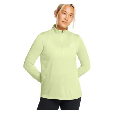 Dámska bežecká mikina s 1 2 zipsom UNDER ARMOUR Tech 1 2 Zip- Twist-GRN