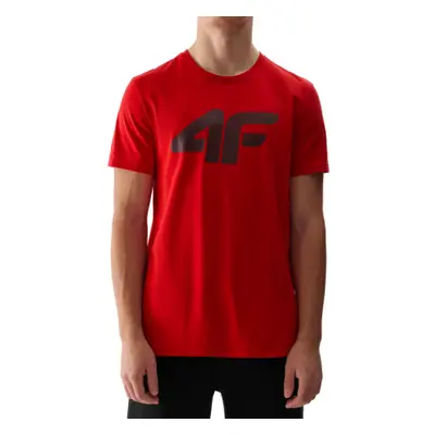 Rövid ujjú férfi póló 4F TSHIRT-4FWSS24TTSHM1155-61S-DARK RED