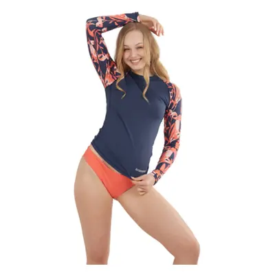 Női póló úszáshoz FUNDANGO Joyce Long Sleeve Rashguard-354-sugar coral