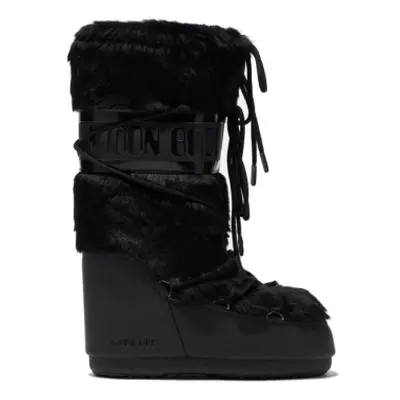 Női magas téli csizma MOON BOOT MB ICON FAUX FUR -N001 BLACK