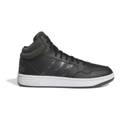 Pánske členkové zimné topánky ADIDAS Hoops 3.0 Mid WTR core black grey six cloud white