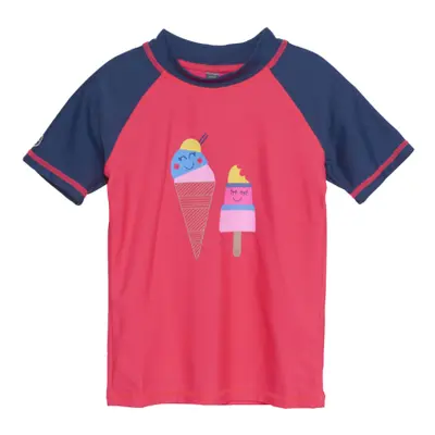 Lány úszó póló COLOR KIDS T-shirt W. Print, diva pink