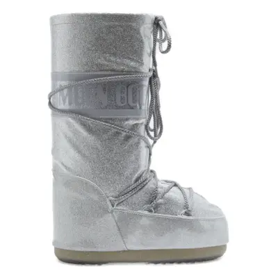 Női magas téli csizma MOON BOOT MB ICON GLITTER-H001 SILVER