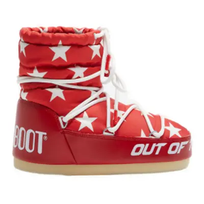 Női téli bokacsizma MOON BOOT Light Low Stars red white