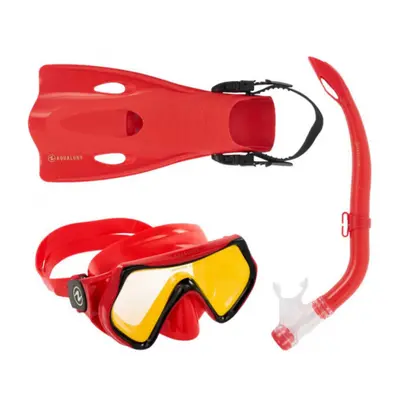 Junior búvár snorkeling készlet AQUALUNG HERO SET Junior-RED MIRROR