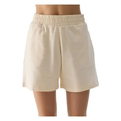 Női tréningruha rövidnadrág 4F SHORTS CAS-4FWSS24TSHOF350-12S-CREME