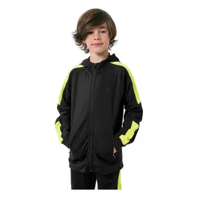 Fiú edzőpulóver cipzárral 4F JUNIOR BOYS FUNCTIONAL SWEATSHIRT JBLMF001-20S-DEEP BLACK I