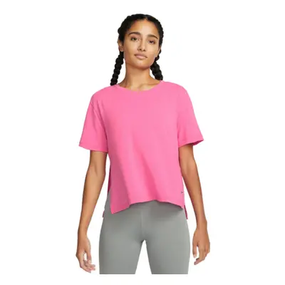 Rövid ujjú női edzőing NIKE W NY DF S S TOP-Pink