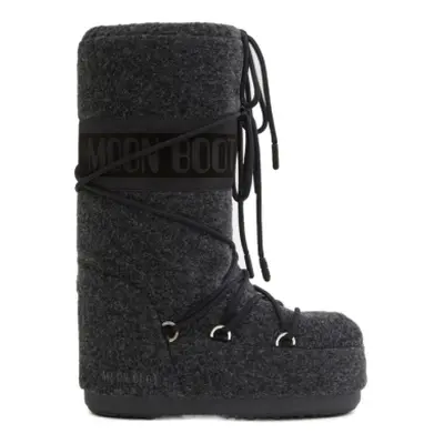 Vysoké zimné topánky MOON BOOT RESORT COL. MB ICON FELT-N003 BLACK MELANGE