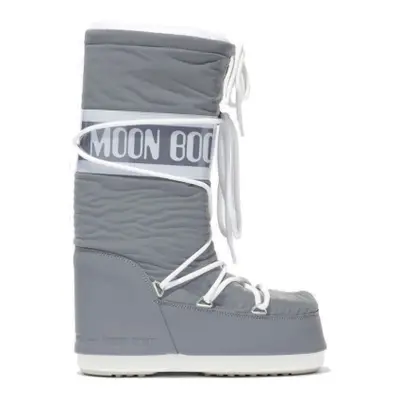 Lányok magas téli csizma MOON BOOT Icon Reflex K silver