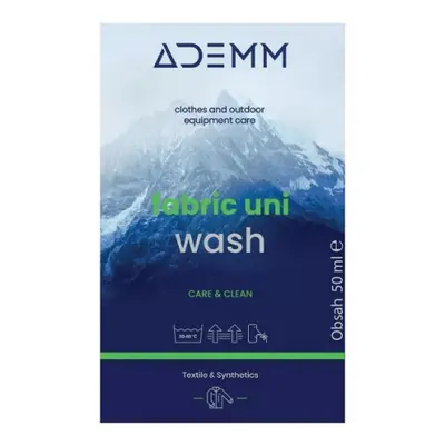 Textíliák kezelésének előkészítése ADEMM Fabric Uni Wash 50 ml, CZ SK HU PL DE AJ