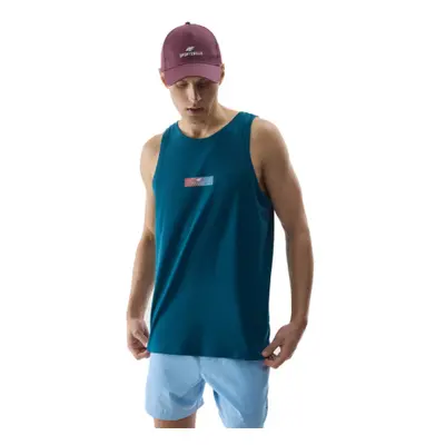 Férfi felső 4F TSHIRT-4FWSS24TTSHM1291-46S-TEAL