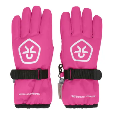 Dievčenské lyžiarske rukavice COLOR KIDS Gloves - Waterproof-741933.5381-Pink Glo