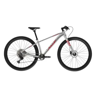 Junior mountain bike AMULET 29 Youngster 1.11 SH, alu brushed transparent red