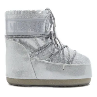 Női alacsony téli csizma MOON BOOT MB ICON LOW GLITTER-H001 SILVER