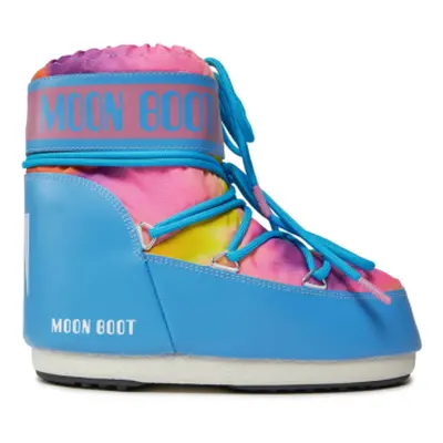 Lányok téli bokacsizma MOON BOOT ICON LOW TIE DYE, 001 alaskan blue