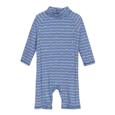 Fiú fürdőruha COLOR KIDS Baby Suit L S, AOP, coronet blue