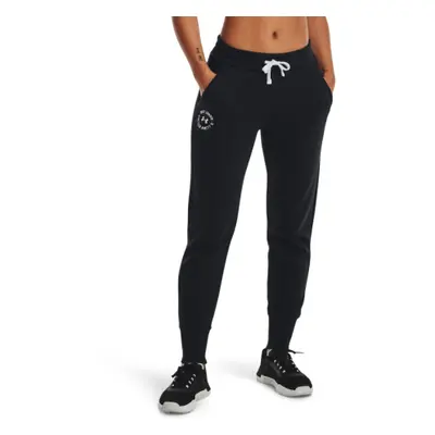 Női nadrágok UNDER ARMOUR Rival Fleece Crest Joggers-BLK-1373025-001