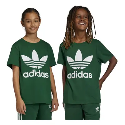 Fiú rövid ujjú póló ADIDAS ORIGINALS TREFOIL TEE-DRKGRN