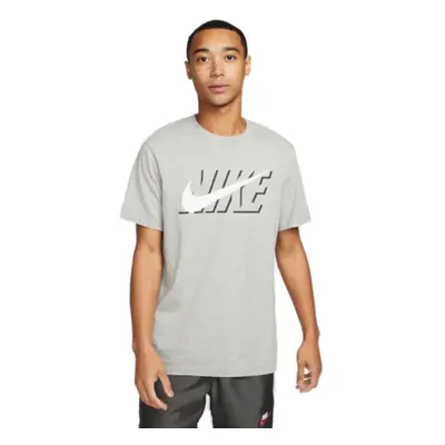 Pánske tričko s krátkym rukávom NIKE M NSW TEE SWOOSH BLOCK-063-Grey