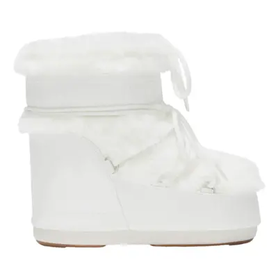 Női téli bokacsizma MOON BOOT ICON LOW FAUX FUR, 002 optical white