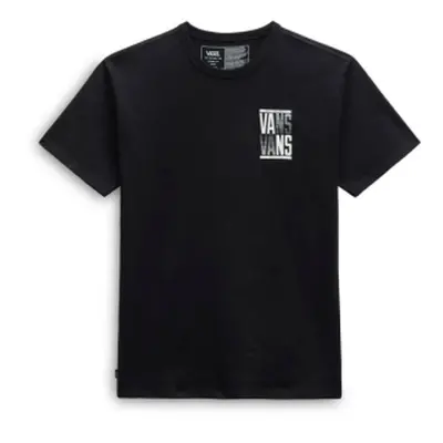 Rövid ujjú férfi póló VANS OFF THE WALL STACKED TYPED SS TEE-BLACK