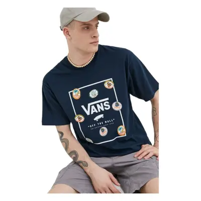 Rövid ujjú férfi póló VANS MN CLASSIC PRINT BOX-NAVY-WHITE-WATERFALL