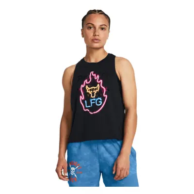 Női felső UNDER ARMOUR PROJECT ROCK PROJECT ROCK W Neon Flame Tank-BLK