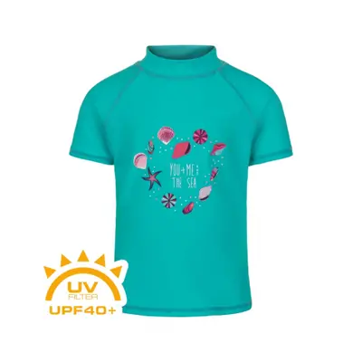 Lány úszó póló COLOR KIDS T-shirt w. print-atlantis