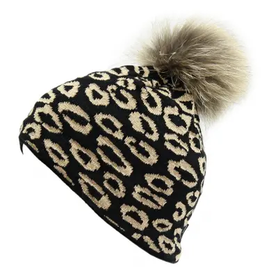 Női téli sapka BLIZZARD Leopard CAP black W