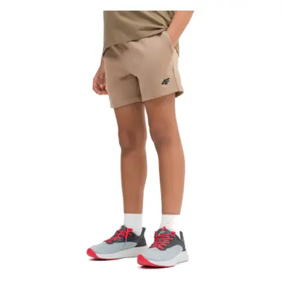 Fiú tréningruha rövidnadrág 4F JUNIOR SHORTS CAS M048-83S-BEIGE