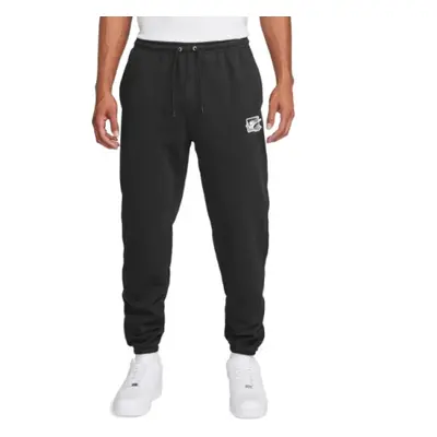 Pánske tepláky NIKE M NK CLUB FT CUFF PANT BOLT-010 BLACK WHITE