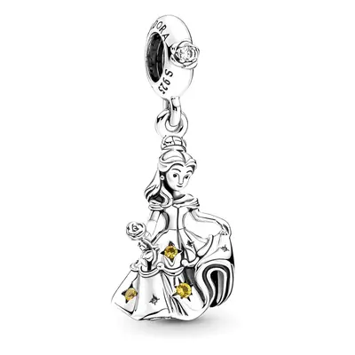 Pandora Moments Disney Szépség és a Szörnyeteg táncoló Belle ezüst függő charm - 790014C01