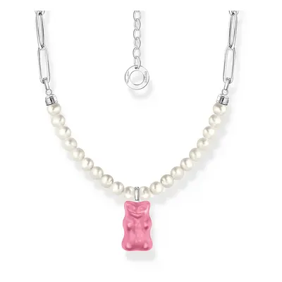 Thomas Sabo x HARIBO rózsaszín gumimaci gyöngyös nyaklánc - KE2207-082-9-L45V