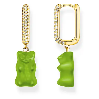 Thomas Sabo x HARIBO aranyozott zöld gumimaci fél pár női fülbevaló - CR727-414-6