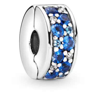 Pandora Moments Kék pavé ezüst klip charm - 791817NSBMX