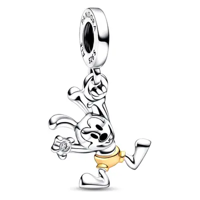 Pandora Moments Disney 100. évfordulós Oswald függő Sárga arany és Ezüst Charm - 792519C01