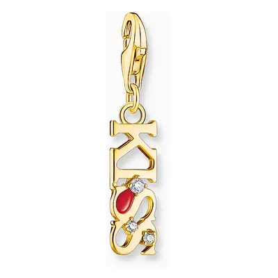 Thomas Sabo "KISS" aranyozott ezüst női charm - 2067-565-10