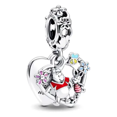 Pandora Moments Disney Micimackó és Malacka dupla függő Ezüst Charm - 792214C01