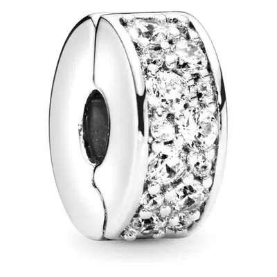 Pandora Moments Áttetsző pavé ezüst klip charm - 791817CZ