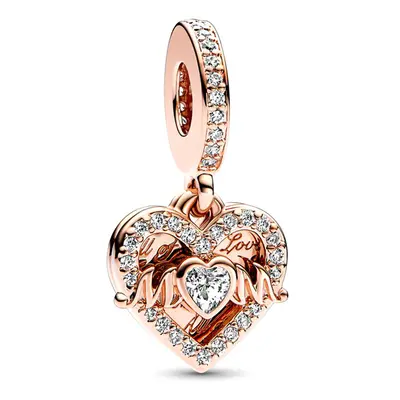 Pandora Moments Szív és Anya Rozé arany Charm - 789402C01